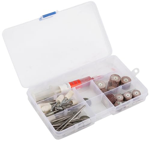 Kit de Accesorios para Herramienta Rotativa, 50 Piezas para Esmerilado y Grabado, Juego de Accesorios para Mini Taladro con Alta Resistencia a la Abrasión, Incluye Herramientas par