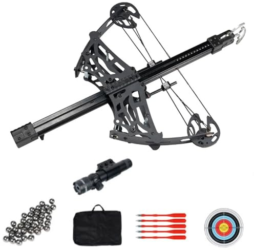 HGXYRZZ 45lbs Ball Compound Bow Rapid Bow Shooter Launcher Arrows Balls Archery (No Battery)