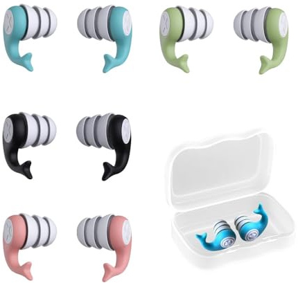 XFSRG 4 Pièces Bouchons D’oreille Natation Enfant Bouchon Piscine Enfant Forme Ergonomique Protection des Oreilles pour Bouchons D’oreille de Natation pour Enfants