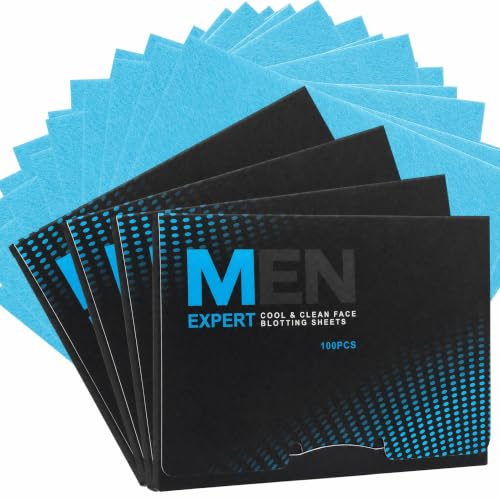 MOTIBACK 400 Sheets Oil Blotting Paper for Men, Bamboo Charcoal Face Wipes | Natural linen and bamboo charcoal blotting paper for oily skin.9*6cm large size, 4 packs of 100 sheets for daily oil control.