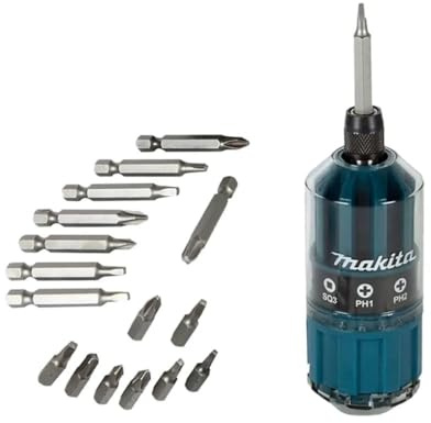 Makita – 18pc Jeu d'embouts pour tournevis avec support et manche, b-28896