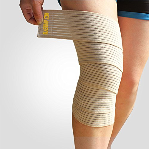 elastrap Bande Bandage de compression lymphoedeme Lymphologie Maladie de la lymphe - Manchons Corps Pied Cheville Jambe Cuisse Bras Mains Coude (BANDE GENOU PEAU 180x7,5 cm)