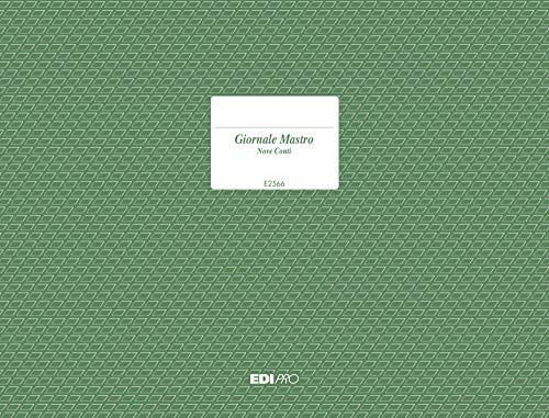 Edipro E2566 - Giornale mastro 9 conti testata mobile e spirale 50 pagine f.to 24.5 x 31
