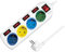 LogiLink LPS257 - 4-fach Steckdosenleiste (CEE 7/3), mit 5x Ein/Aus Schalter, mit eingebautem safety shutter (erhöhter Berührungsschutz), Farbe: mehrfarbig, Weiß