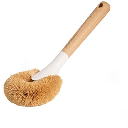 Kitchen Wok Brushes Cleaning Dish Scrubbing Bottle Scrub Brush,The With Long Handle Does Not Stick To The Oil And Does Not Hurt The Easy to Clean(Color:Wood color,Size:One size)