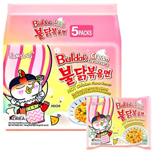 Samyang Buldak Cream Carbonara inkl. Steam-Time Thank You 5x 140g