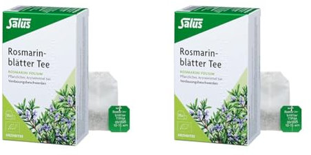 Salus - Rosmarinblätter Tee - 1x 15 Filterbeutel (30g) - Arzneitee - Rosmarini folium - pflanzliches Mittel bei Verdauungsbeschwerden - bio (Packung mit 2)