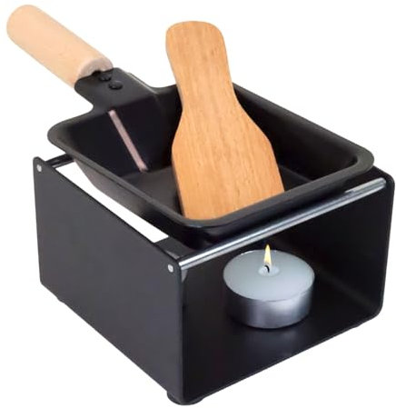 Linxor - Appareil à raclette à la bougie en métal, spatule et bougies incluses - 1 personne