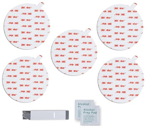 SOLNIT Nastro adesivo biadesivo impermeabile multifunzionale per auto, casa, ufficio, metallo, vetro, alluminio, decorazione prodotto da 3 M 4950 (5 Piece 80mm diameter)