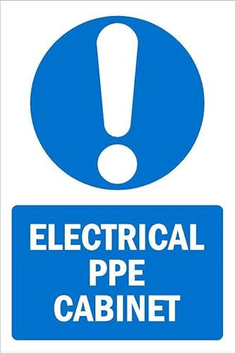 Electrical PPE cabinet, informational sign - 1mm flexible Plastic sign (600mm x 400mm)