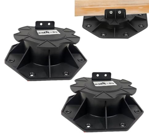 De Actualización De Azulejos De Terraza - Pedestales De Soporte De Losa De Madera | Patio Ajustado Pie De Madera Soporte De Losa De Madera | Pedestales De Rodamiento De Terraza, Bandejas R