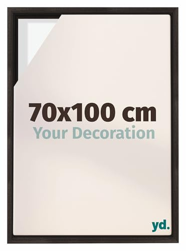 yd. Your Decoration - Cornice a cassetta per tela 70x100 - Quercia Scura - Compatibile con telaio - MDF - Lyon