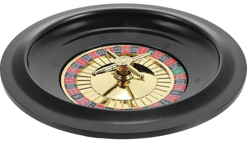 MUSISALY Rueda de Póker para Fiesta de 10 Pulgadas, Juego de Ruleta Rusa de Plástico, Accesorio Giratorio para Juego de Mesa en Casa y Eventos de Cumpleaños