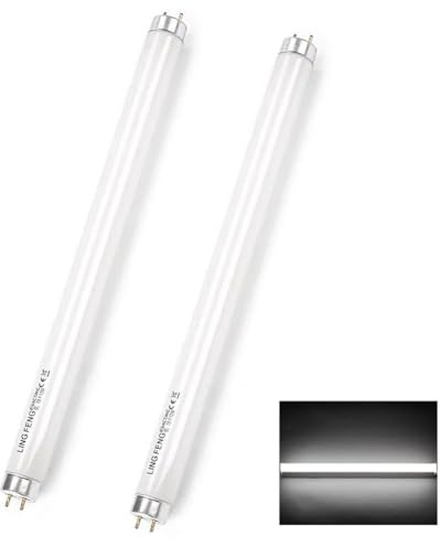 Xiao Ren Paquete De 2 T8 Tubos Fluorescentes 600 mm,18W T8 Blanco Frío 6500K, Casquillo G13, Lámpara De Bajo Consumo, Luz De Emergencia De Bajo Consumo para Cocina, Baño, Armario Y Garaje