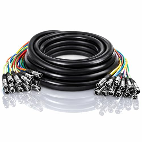 Seismic Audio - SARLX-16x50 - 16 Channel XLR Colored Mutil-Patch Snake Cable 50 Feet