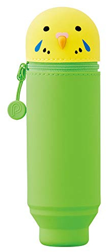 LIHITLAB Kawaii Japanischer Vogel Stand Up Federmäppchen Für Schule Büro Uni, Niedliche Schulbedarf, Tier Stifthalter Bleistifttasche Halter Teen Mädchen, Künstler Federmäppchen, Papagei (A7712-9)