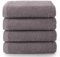 Top Towel - Plus - Badetücher - 4 Gesichts- oder Bidethandtücher - 30x50 cm - 100 % Baumwolle - Grau