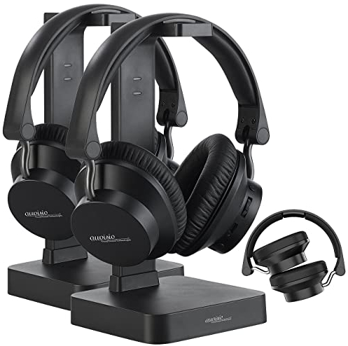 auvisio Digitaler Funkkopfhörer & Hörverstärker, 98 db TV-Modus, 2er-Set