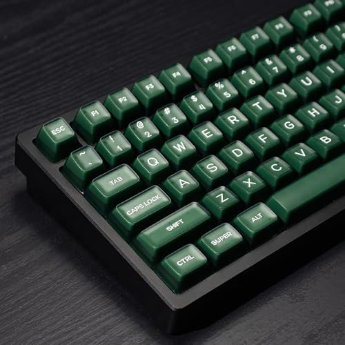 142 Keys SA Profile PBT Doubleshot Keycaps Green Translucent Keycap Set Fit for 61/64/87/104/108 Cherry Mx Switches ISO ANSI Mechanical Keyboard