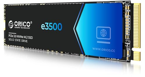 ORICO 512GB M.2 NVMe SSD, PCIe Gen3x4 M2 2280 SSD, Up to 2800MB/s Read & 1300MB/s Write, 3D NAND Flash Internal Solid State Drive with SLC Cache, Compatible with Laptops PC Desktops-e3500