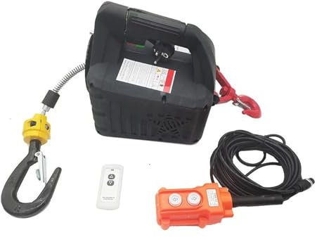 Paranco elettrico Paranco elettrico portatile Gru portatile per uso domestico Verricello a mano Paranco a fune metallica 220V 100kg 200kg 300kg 500kg Argano elettrico(500kg 7.6m,110V)