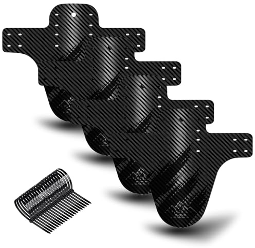 NICEDACK Lot de 4 Garde-boues pour VTT - Protection Anti-éclaboussures - Mudguard Avant et arrière compatibles - Accessoires de vélo VTT Mud Guard Fit 20 26 27 27,5 29 Fat Bike
