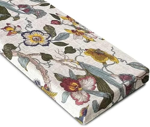 JORTUIO ﻿ Cuscino per Panca da Esterno/Interno,Cuscino per Panchina da Giardino 90/80/100/110 /120/150 x 40 cm,Antiscivolo,Rimovibile per Mobili Patio Cuscini per Panca(Color1,90x40x5cm)