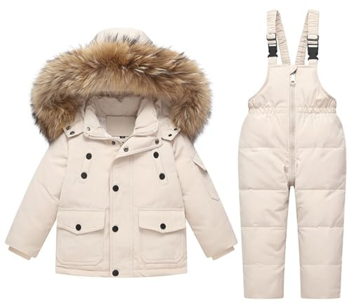 Générique Combinaison de Ski, Combinaison de Ski pour Enfants Garçons Filles Hiver Chaud Tenue Plein Air Combi Fille Kid Boy d'hiver Fille Vetement 5-10 Ans