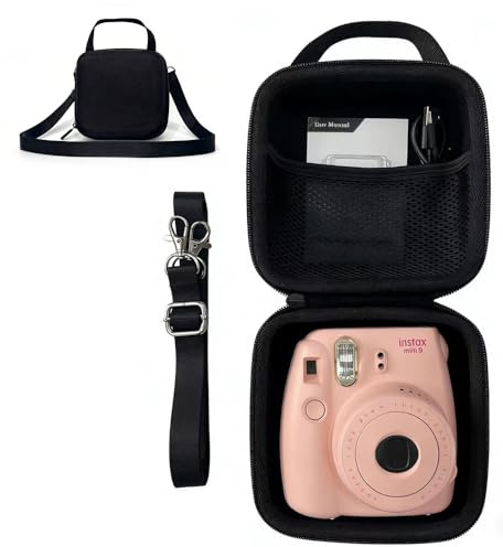 Syueyee Hard EVA Protective Camera Case Compatible with Fujifilm Instax Mini 13/12/11/10/9/8/7/40/41/90/99 Instant Camera, Portable Carrying Storage Bag with Adjustable Shoulder Strap (Case Only)