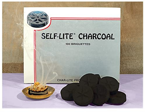 Self-Lite Charcoal for Church Use - 100/BX (Emkay 1515)