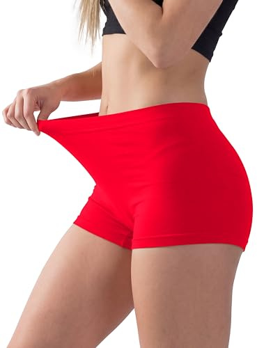 Love My Fashions ® Women's Boyshort Microfibre High Waist Boxers Seamless Stretchy Full Coverage Underwear for Ladies