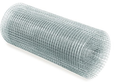 casa pura Grillage Métallique Galvanisé – Treillis Robuste pour Volières, Vignobles et Clôtures – Maillage Carré 12,7 mm, Fil 1 mm, Anti-Rouille (H50 cm x L10 m)