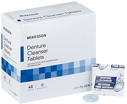McKesson Denture Cleanser Tablets with Baking Soda, 40 Count