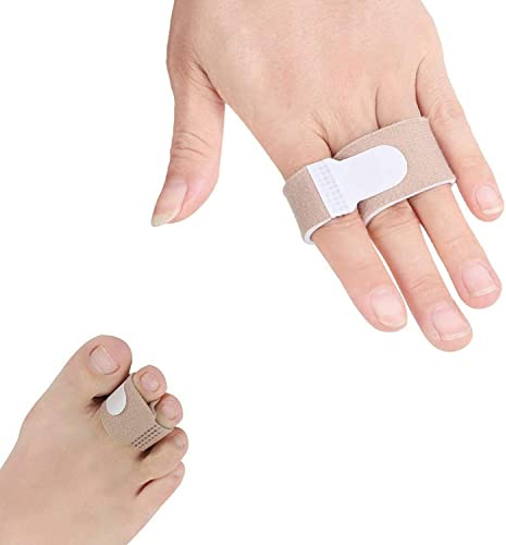 PEDIMEND Broken Hammer Toe Straightener (2PCS) – Toe Valgus Bandage - Anti-Slip Brace Cushioned Corrector for Crooked Hammer Toe Separator Wrap - For Men & Women