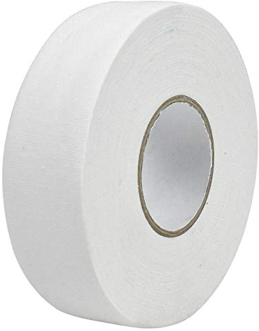 Skyzone Hockeyschlägerband, Sport-Eishockey-Griffband Anti-Rutsch-Stoff-Eishockeyband für Badmintongriff, Tischtennisschläger, Springseil, Golfmast, Tenniskürbisschläger 2,5 cm * 25 m, Weiß