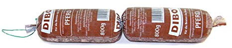 DIBO Tiefkühlwurst Pferd, 14 x 800g, Tiefkühlfutter, gesunde, natürliche Ernährung für Hunde, Hundefutter, Barf, B.A.R.F