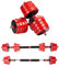 Melko Hantelset 40kg Langhantel mit Gewichten Kurzhantel Hantelstangen Set Langhantelset 4in1 Kurzhantelset verstellbar Hantel Krafttraining