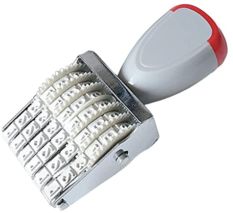 Milageto Caoutchouc 6 Chiffres Rouleau Tampon numéro Sceau Chiffre Tampon numérique roulement Tampon Entreprise Commercial 6 Chiffres numérotation Tampon pour, 5MM