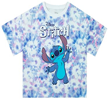 Disney Lilo and Stitch T-Shirt | Tie Dye Stitch Clothing for Kids | Girls' T-Shirts | Girls' T-Shirts