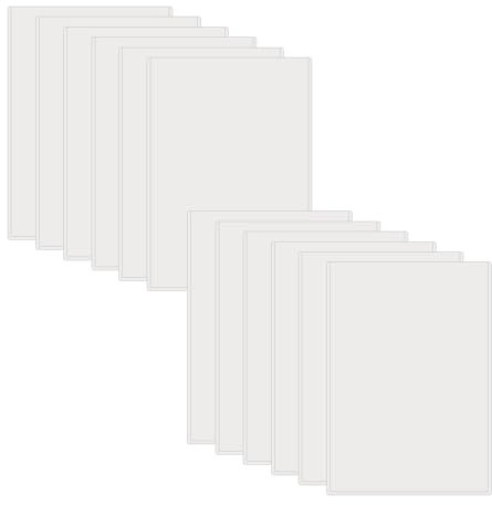 UMCHU 12 Piezas Fundas de plástico para documentos,Protector de archivos,Protectores de documentos,para la protección de fotos y documentos(Vertical)