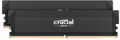 Crucial Pro DDR5 RAM 32GB Kit (2x16GB) 6000MHz CL36, Overclocking Gaming Memory, Intel XMP 3.0 / AMD EXPO, Computer Memory (PC) DDR5 32GB RAM, Black - CP2K16G60C36U5B