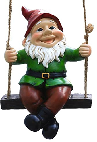 Baobiutin Statue gnome da giardino in resina oscillare sculture nane nane