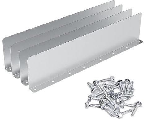 Lot de 4 protections anti-éclaboussures pour gouttières - Protection contre le débordement de gouttière - Déflecteur de pluie pour gouttières - Protection de gouttière - Pour toits en bardeaux plats