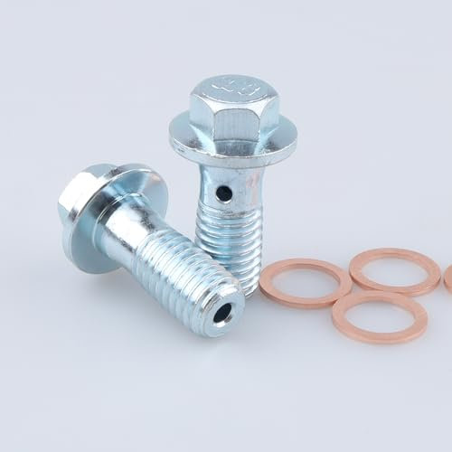 AC PERFORMANCE M10x1.5 Flange Hex Head Banjo Bolt 23.6mm UHL Zinc Steel