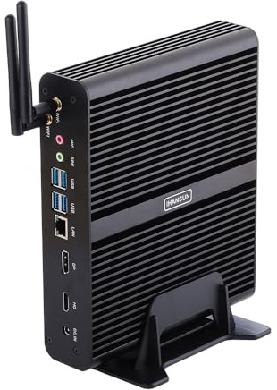ANDAQI 4K Fanless Mini PC, Desktop Computer, Server, I7 8550U 8565U 8559U 8569U 8650U, Windows 11 pro or Linux Ubuntu, BM14, WiFi, BT, DP, HDMI, LAN, 0 RAM, 0 Storage, Barebone No System
