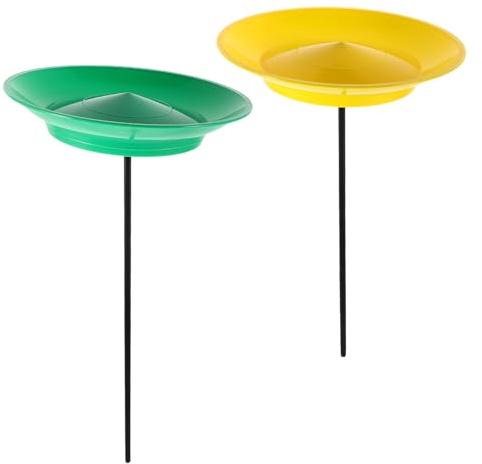 Beaupretty Set de 2 Platos Giratorios para Malabares con Palos Colores Amarillo y Verde Juguetes para Juegos de Malabares y Espectáculos Circenses Ideales Adultos Accesorios para Fiestas