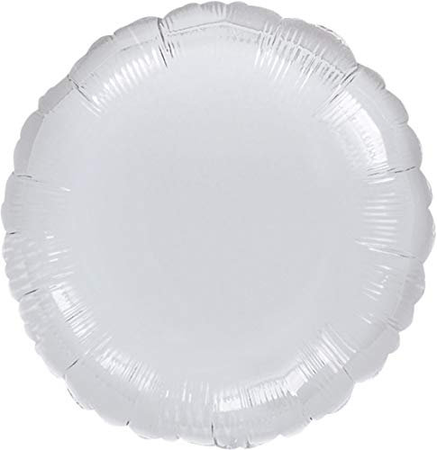 Silver Round Foil Balloons (Uninflated)