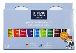 Lefranc & Bourgeois 807492 Schulfarben Gouache in 20ml Tuben, gebrauchsfertig, hohe Deckkraft, intensive Leuchtkraft, hohe Ergiebigkeit