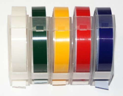 Motex Standard Colour Pack 9mm x 3m Embossing Label Maker Tapes