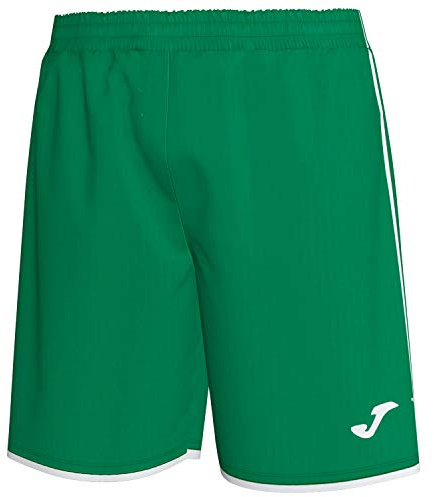 Joma - Liga Short, Pantalones cortos, Hombre, Verde-blanco, XL